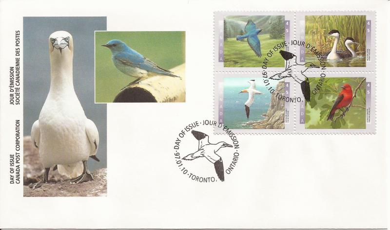 1997 Canada FDC Sc 1634a - Birds of Canada - 2