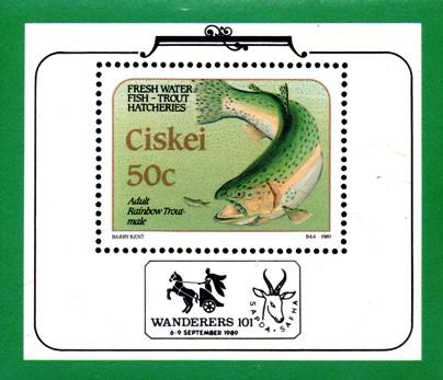 Ciskei - 1989 Philatelic Foundation Trout MS MNH**