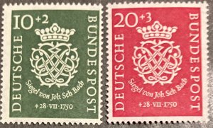 Germany Scott# B314-5 MNH Bach Bicentenary