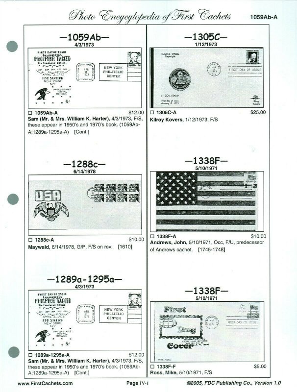 Mellone First Day Cover Photo Encyclopedia First Cachets 1970s Volume 4