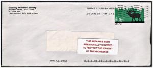 SC#U663a 42¢ Elk Envelope Entire Used