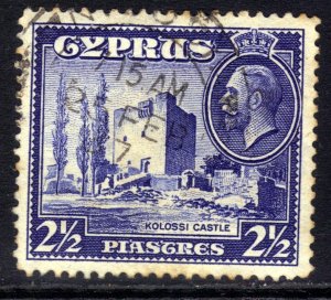 Cyprus 1934 KGV 2 1/2 p Kolossi Castle used SG 138 ( K414 )