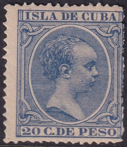 Cuba 1891 Sc 151 MNH** streaky gum rough perfs