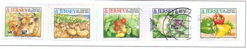 Jersey  Sc 981a-e 2001 Agricultural Products stamp set used