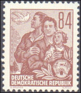 Germany DDR #187-204, Complete Set(18), 1953-1954, Never Hinged