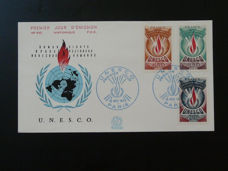Unesco official stamps FDC France 1975 (#4)