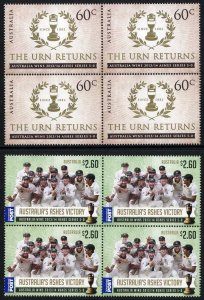 Australia SG4122/3 The Urn Returns 2013-4 Cricket Ashes series in U/M Blocks