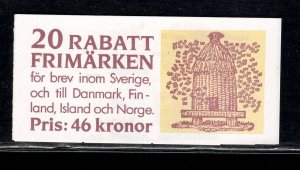 SWEDEN SC# 1828a COMPLETE BKLT FVF/MNH