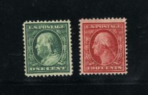 USA #331, 332 Mint 1908-09