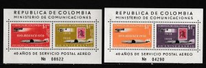 Colombia # C349-350, Avianca Air Service 40th Anniversary, Mint Hinged, 1/3 Cat.