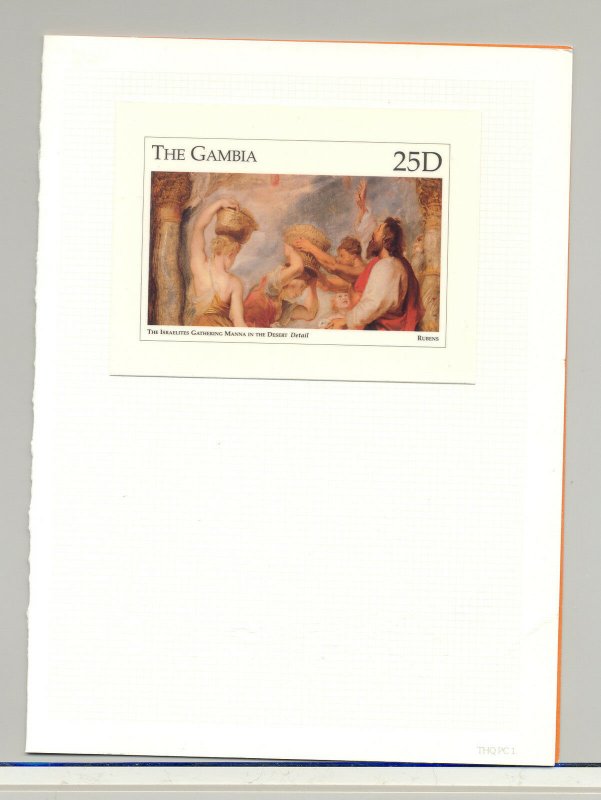 Gambia #1724 Art, Rubens 1v S/S Imperf Chromalin Proof Mounted in Folder