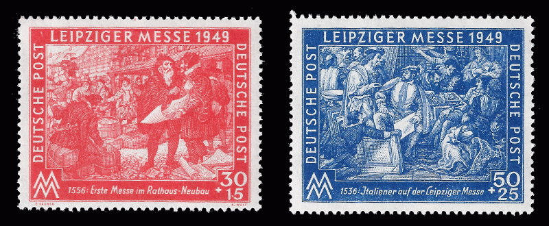 Germany, Soviet Zone 1949 Sc 10NB4-5 MH