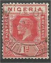 NIGERIA, 1921, used 1p, King George V, Scott 19