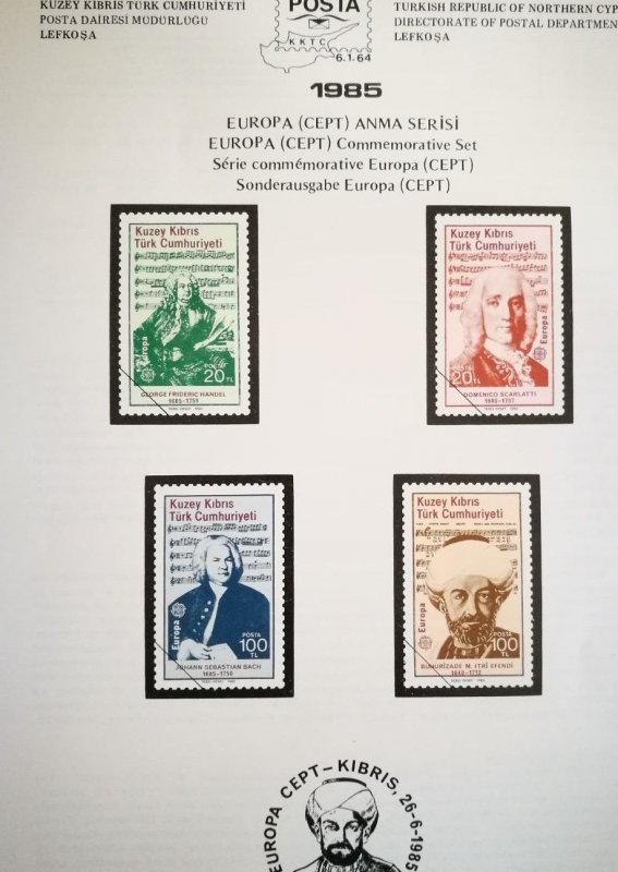 1985 PRESENTATION PACK (8 pics) MNH INCLUDING STAMPS - SET TURKISH CYPRUS