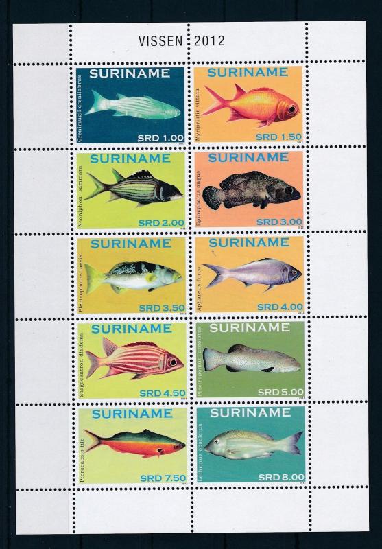 [SU1901] Suriname Surinam 2012 Marine Life Fish Miniature Sheet MNH