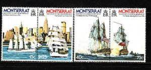 Montserrat-Scott#359-62-Unused NH set-Ships-American Bice