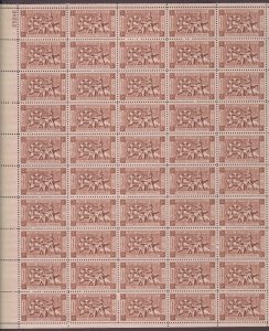 USA, 1071, FORT TICONDEROGA, MINT NH, VINTAGE 1950'S, FULL SHEET OF 50