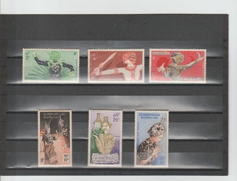 Laos  Scott#  C14-C19  MNH  (1955 Scenes from the Ramayana)