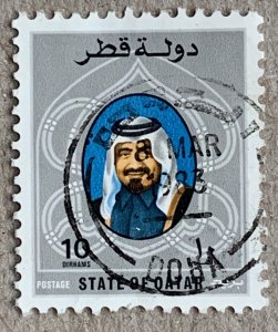 Qatar 1982 10d Sheik, full date cancel. Scott 616, CV $0.30  Mi 825