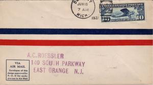 #C10 Lindbergh Flight Roessler FDC