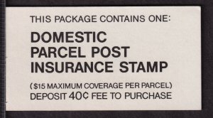 1977 Domestic Insurance 40c booklet Sc QI3 mint complete as issued
