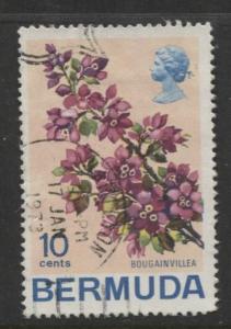 Bermuda - Scott 262 - Flowers Issue -1970 - FU - Single 10c Stamp