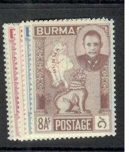 BURMA  (P2210BB)  KGVI  MAP  SC 85-8  VFU 