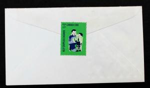 Canada #434,435 FDC Combo Rose Craft Cachet + Seal on Back 1964