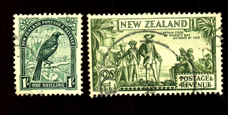 NEW ZEALAND #196-7 USED FVF Cat $65