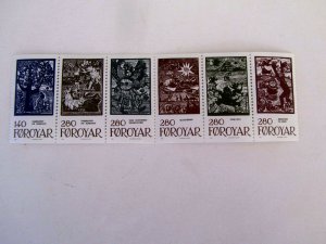 Fairytale Illustrations, Faroe Islands, #115-120, Mint/NH/VF, 1984