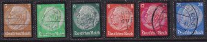 Germany Sc# 436 / 441 Pres. Hindenburg blk border 1934 complete set CV $10.60 