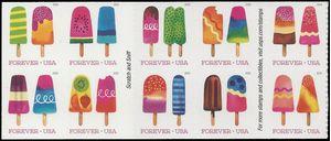 #5285-5294 (50c Forever) Frozen Treats Header Block of 10 2018 Mint NH