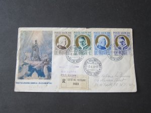 Vatican 1951 Sc 145-8 set FDC