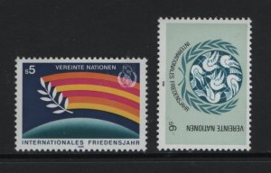 United Nations Vienna  #64-65   MNH  1986  olive branch and doves