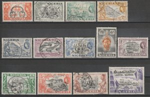 NIGERIA 1953/58 SG 69/80 USED