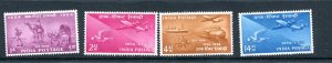 India 1954 Sc 248-51 MLH 100 years of first stamp Cv $20.30 7889