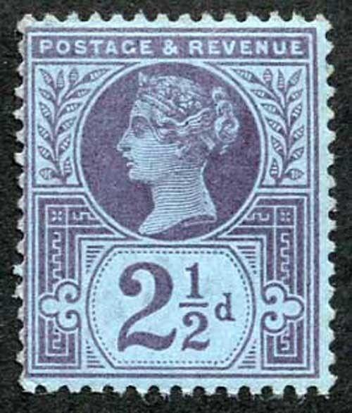 SG201 QV 2 1/2d Purple/Blue Jubilee U/M