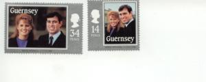 1986 Guernsey Andrew/Sarah Wedding (Scott 334-5) MNH