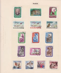 russia  1956 - 1958 stamps on page  ref r12907