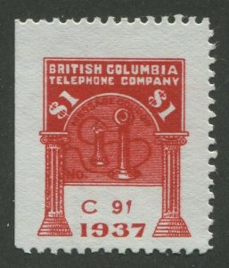 CANADA REVENUE BCT123 BRITISH COLUMBIA TELEPHONE FRANK
