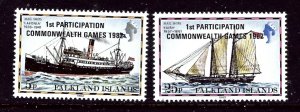 Falkland Is 352-53 MNH 1982 Overprints    (ap3555)