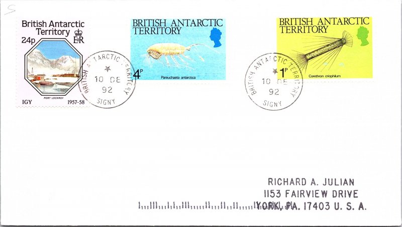 BRITISH ANTARACTIC TERRIORITY ARCTIC ANTARCTIC POLAR CANCEL / CACHET #107