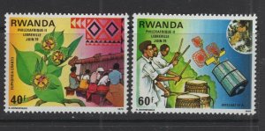 Rwanda #913-14 (1979 Philexafrique set)  VFMNH CV $3.75