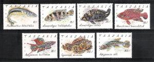 Tanzania 816-22 MNH Fish of Tanzania scv 12.00