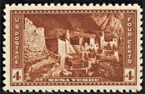 US 743 MNH VF 4 Cent National Parks Mesa Verde Brown