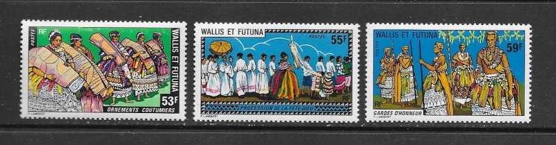 WALLIS & FUTUNA #218-20 PROCESSIONS  MNH