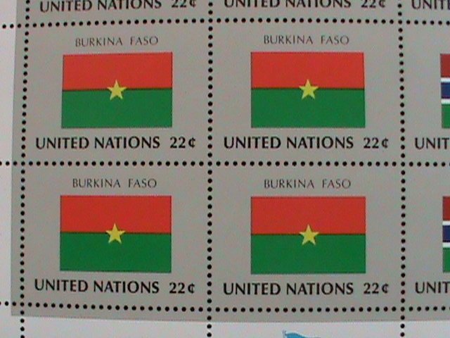 ​UNITED NATION-1986 SC#477-480  U. N. FLAGS SERIES MNH FULL SHEET- VERY FINE