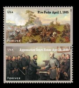 US 4981a Civil War 1865 forever vert pair set MNH 2015