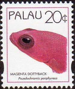 Palau 366 - Mint-NH - 20c Magenta Dottyback (Fish) (1995) ($0.40)