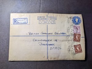 1961 Registered England Cover FPO 988 to Dusseldorf Germany Forces Overseas